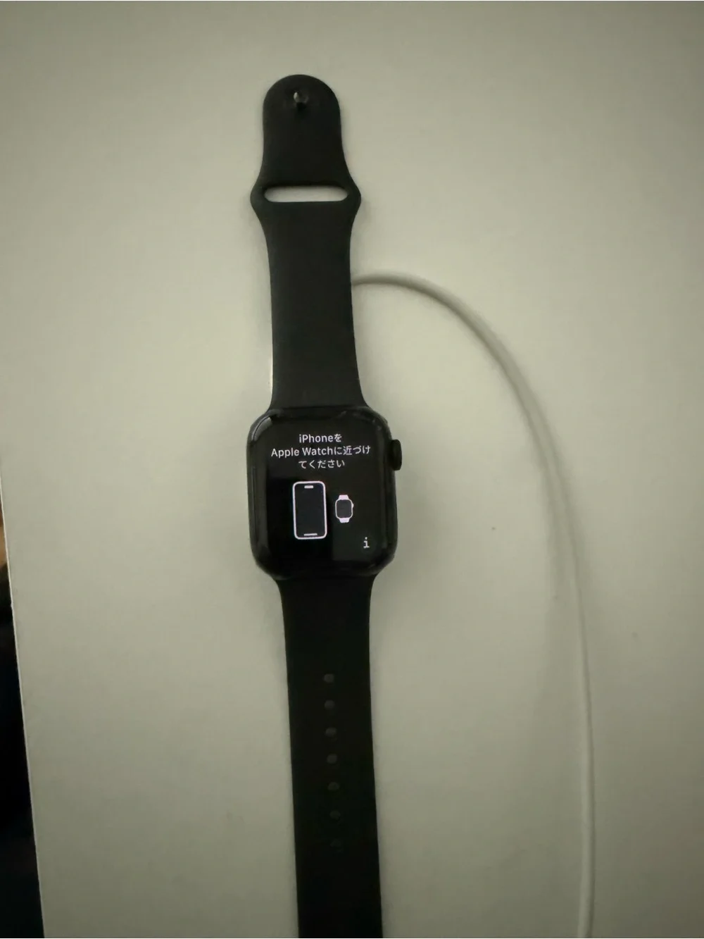 Apple Smartwatch in Black with Silicone Sport Band